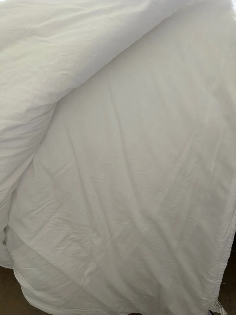 White Cotton Comforter - Lightweight farmhouse style